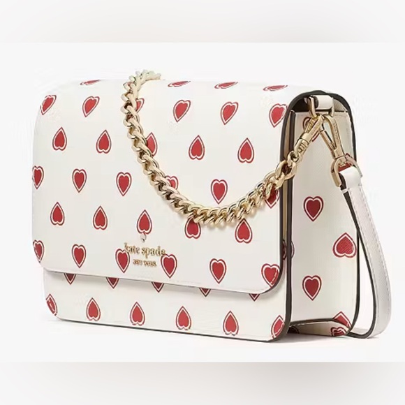 Kate Spade NWT Madison Heartfelt Geo Flap Crossbody & Matching Wallet Set - Picture 13 of 16